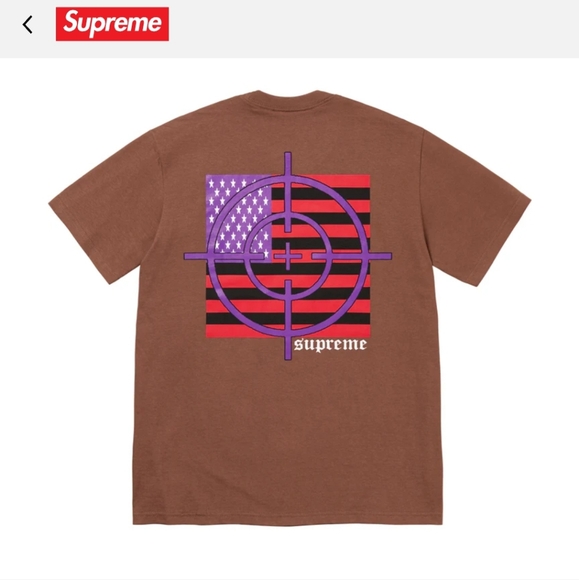 Supreme Brown Target Graphic Tee - Picture 1 of 3